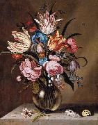 Abraham Bosschaert Flowers in a Glass Vase France oil painting artist